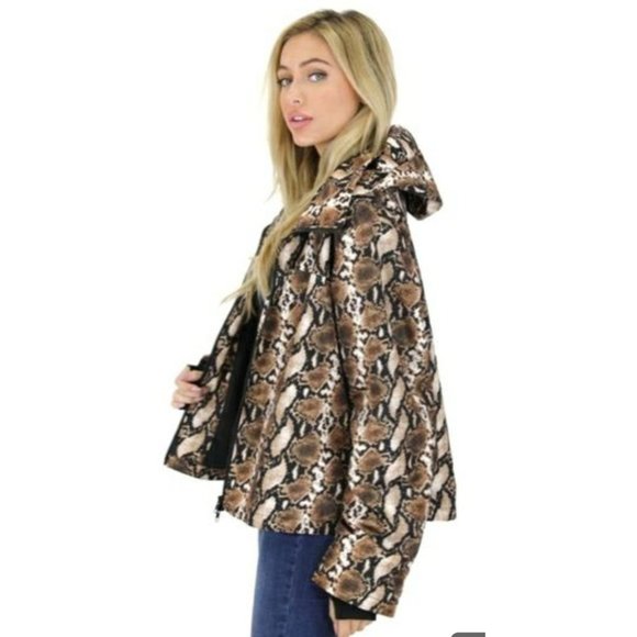 Judith March Sahara Snake Hooded Windbreaker - Picture 3 of 10